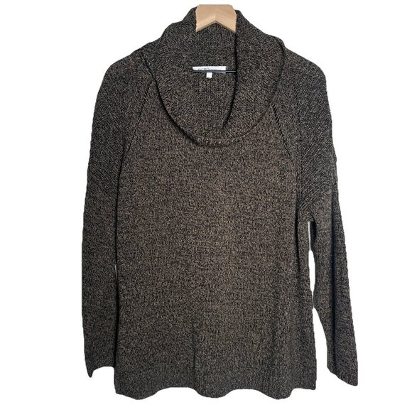 BCBGeneration Womens Medium Knit Cowl Neck Sweater Brown Neutral Fall Staple - Picture 1 of 12